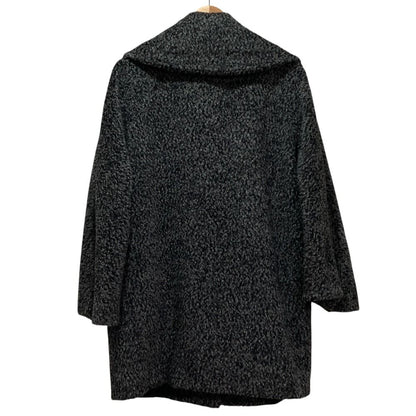 Max Mara Studio Alpaca Shagi Coat Gray 40 Black — view 2