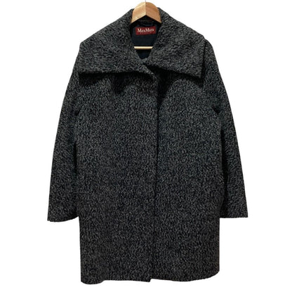 Max Mara Studio Alpaca Shagi Coat Gray 40 Black