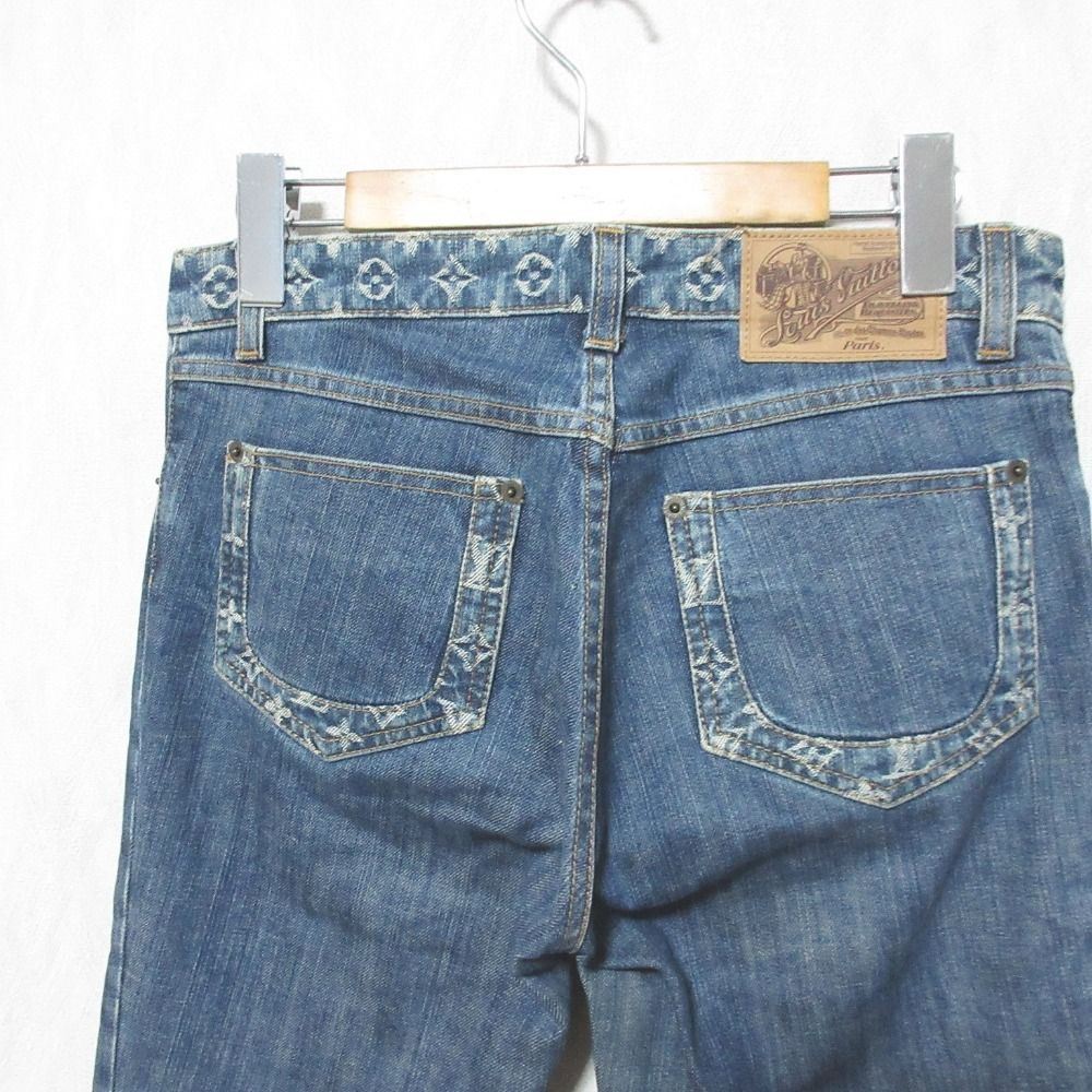 Louis Vuitton Monogram Slim Denim Pants Jeans 36 Blue — view 4