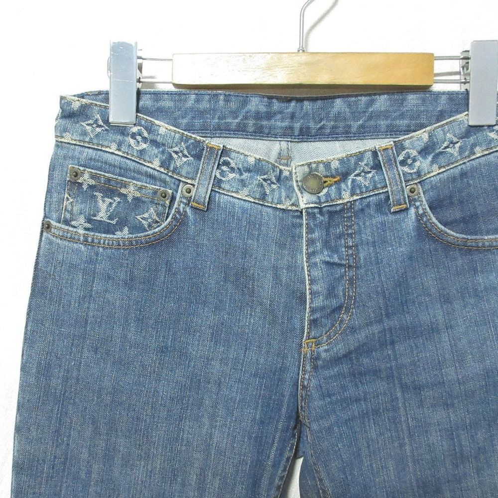 Louis Vuitton Monogram Slim Denim Pants Jeans 36 Blue — view 3