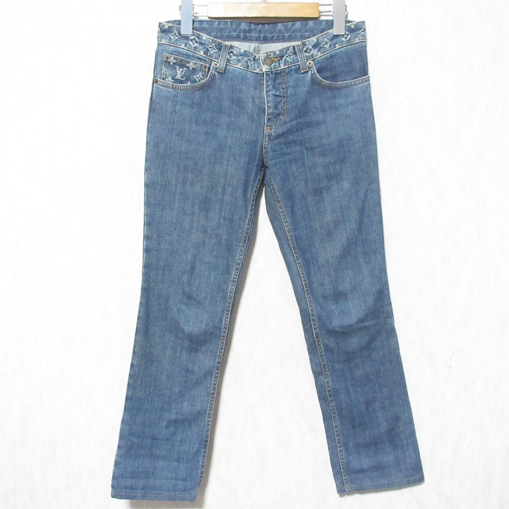 Louis Vuitton Monogram Slim Denim Pants Jeans 36 Blue