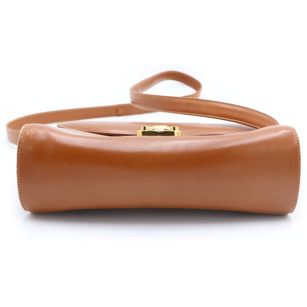 Gucci Vintage Shoulder Bag Brown Leather — view 5