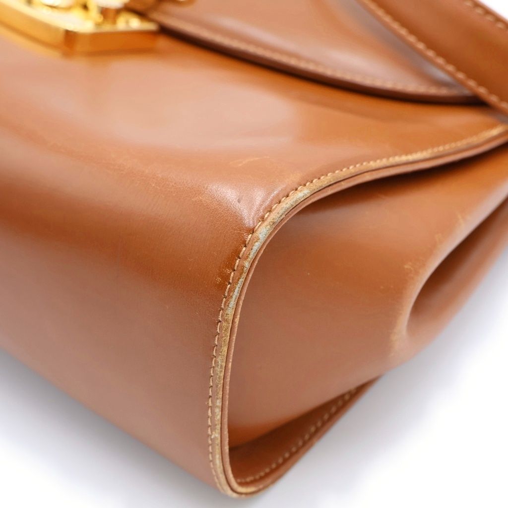 Gucci Vintage Shoulder Bag Brown Leather — view 6