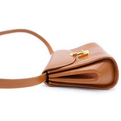 Gucci Vintage Shoulder Bag Brown Leather — view 3