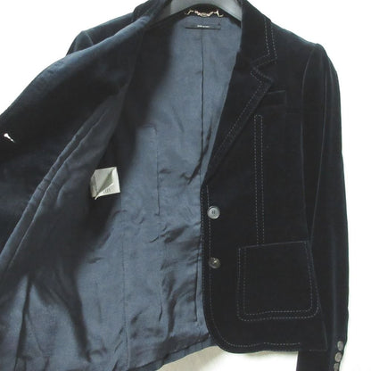 Gucci Velour Stitch Single Tailored Jacket 36 Navy — view 5