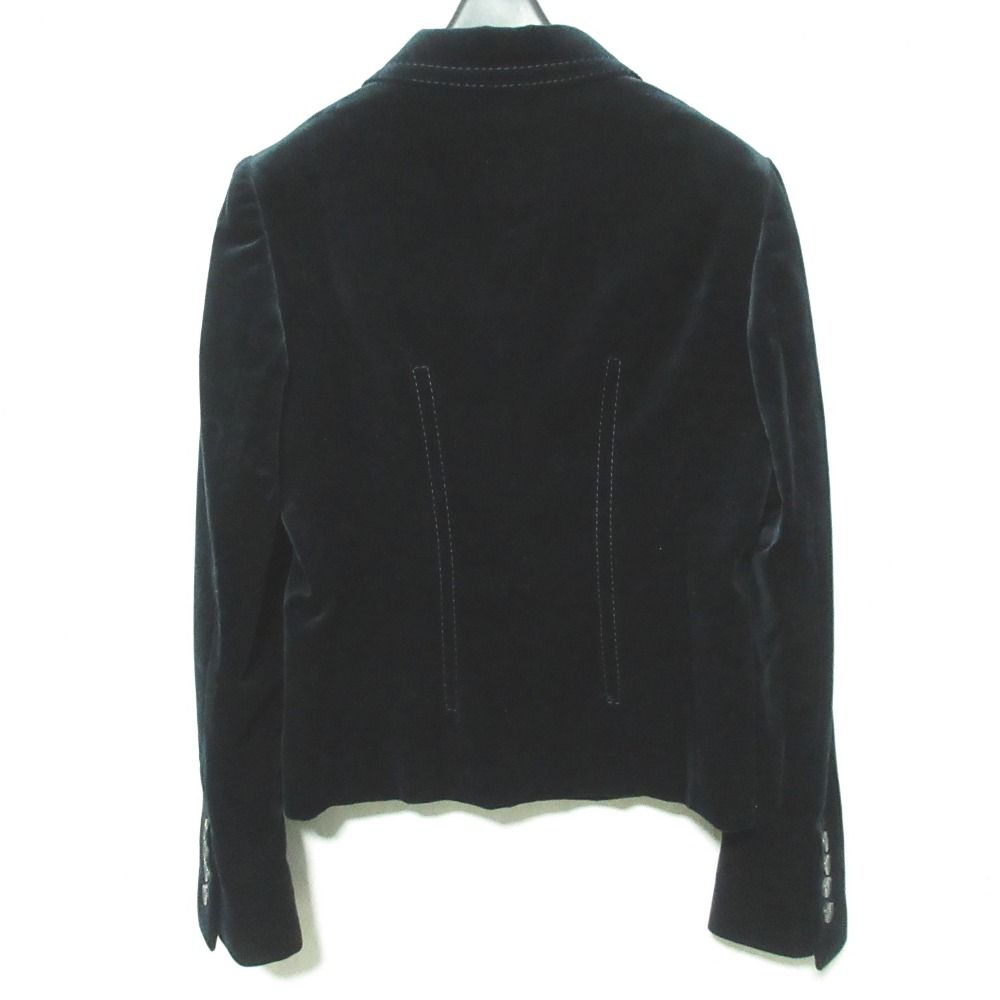 Gucci Velour Stitch Single Tailored Jacket 36 Navy — view 2