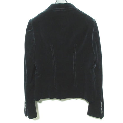 Gucci Velour Stitch Single Tailored Jacket 36 Navy — view 2