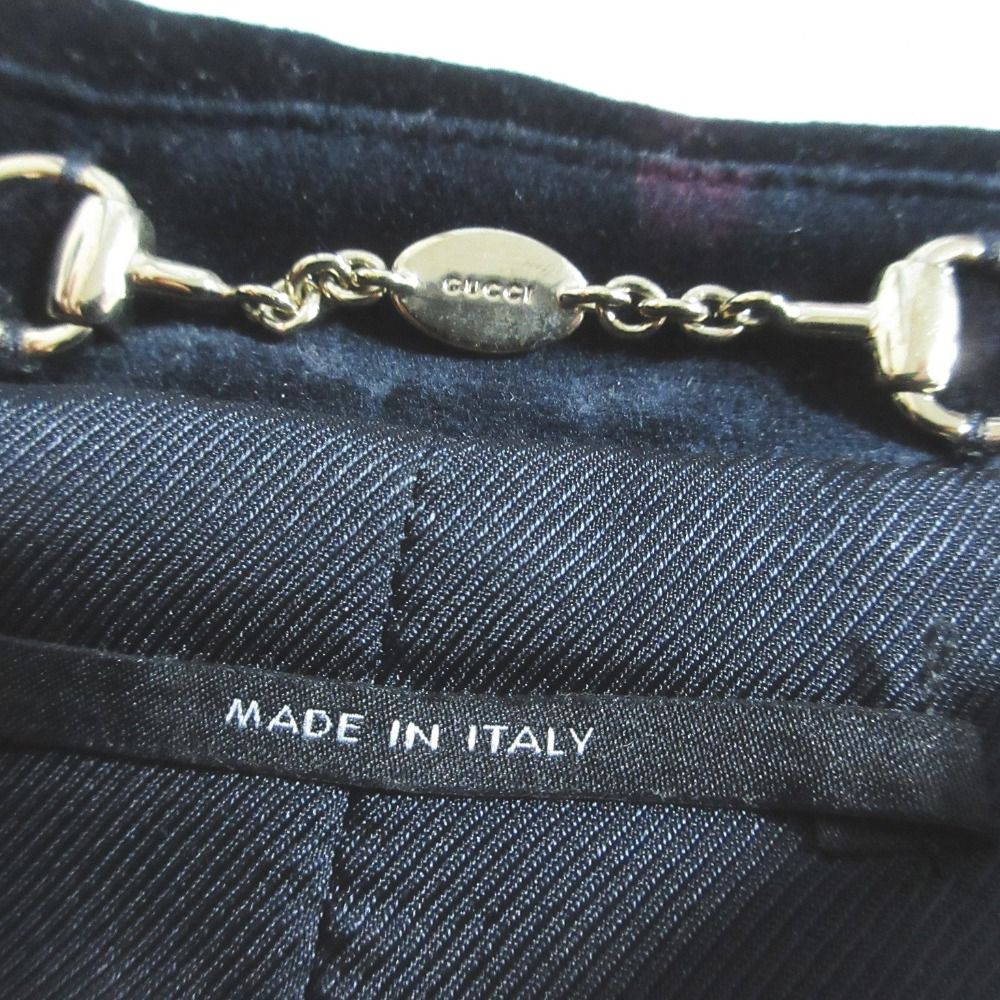 Gucci Velour Stitch Single Tailored Jacket 36 Navy — view 7