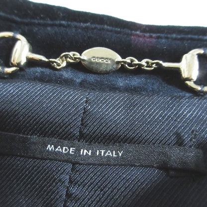 Gucci Velour Stitch Single Tailored Jacket 36 Navy — view 7