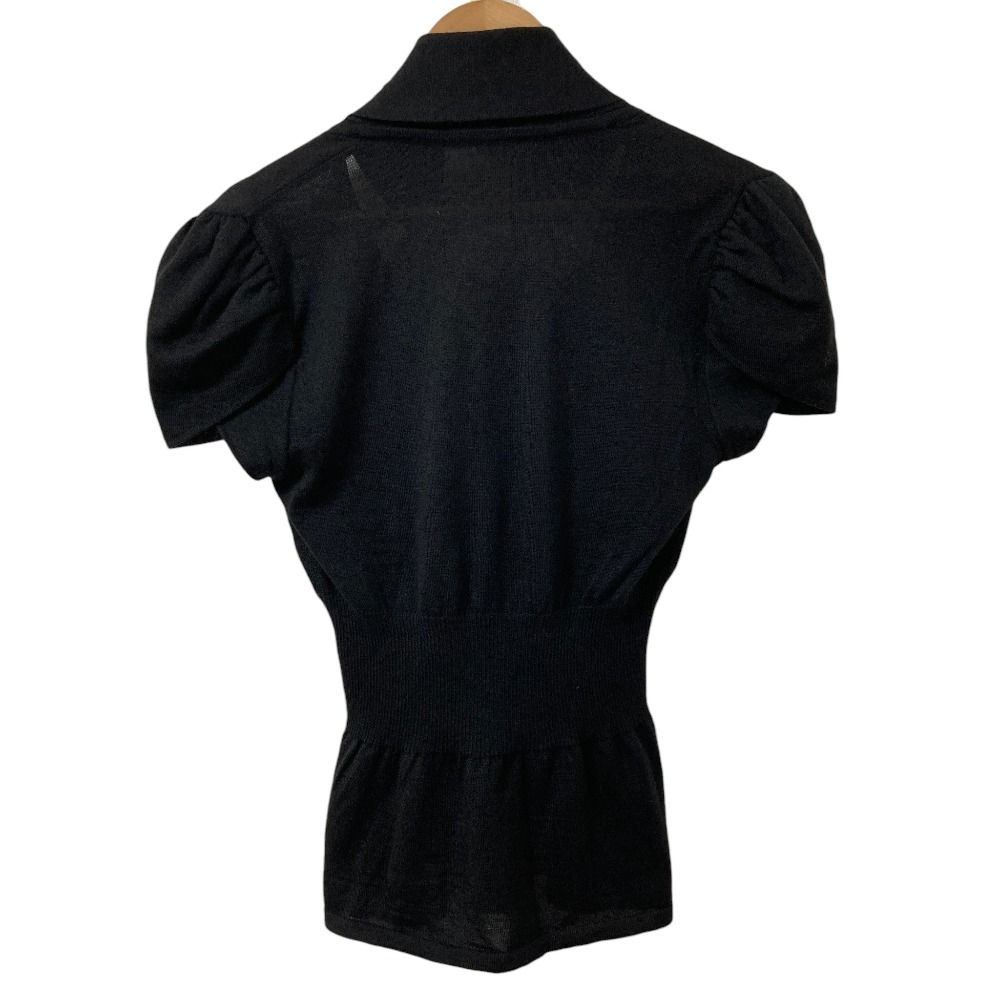 Chanel Asymmetric Cashmere Silk Blend Knit Top 34 Black Sweater — view 2