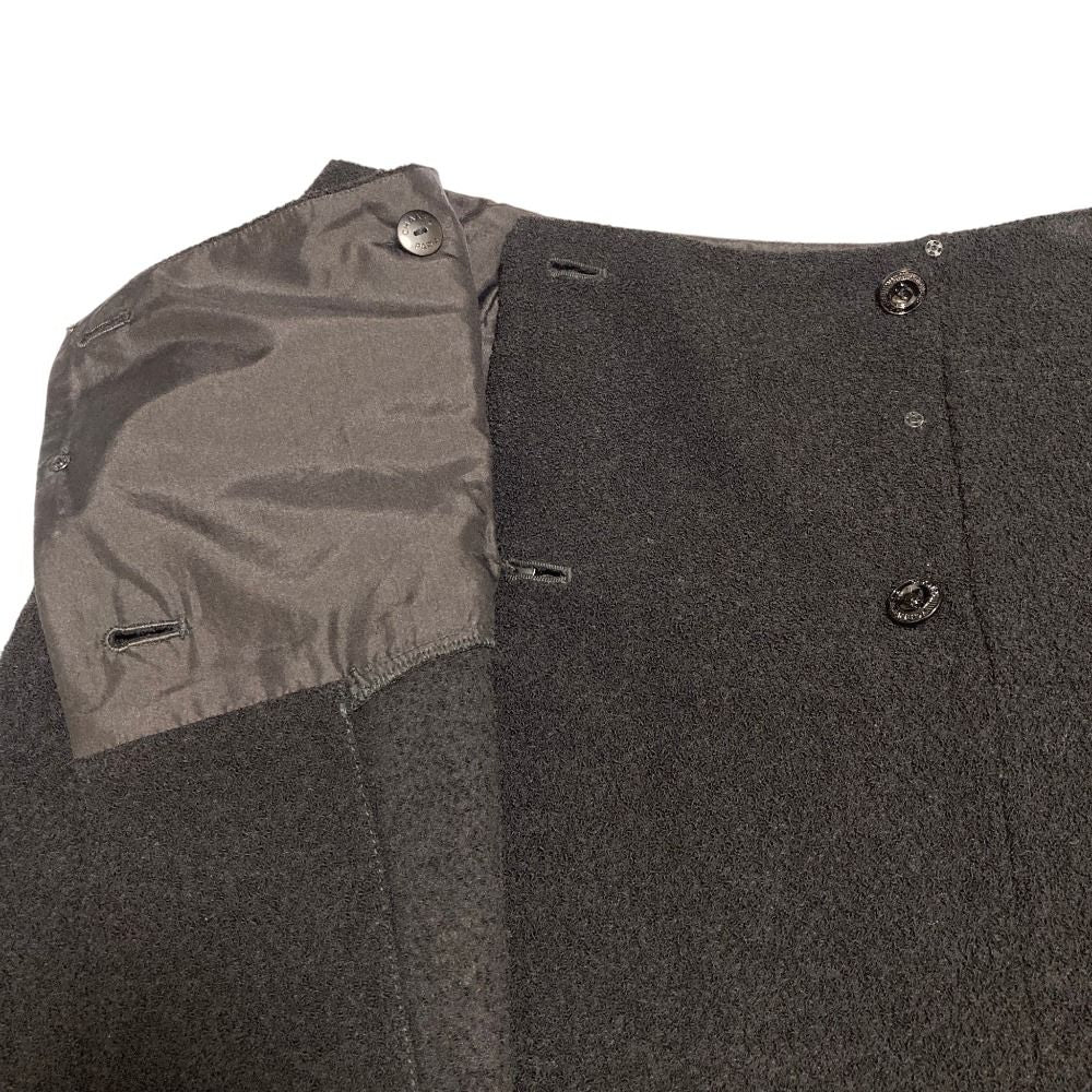 Chanel 07c CC Logo Button Tweed Skirt 34 Black — view 4