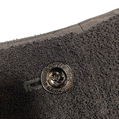 Chanel 07c CC Logo Button Tweed Skirt 34 Black — view 5