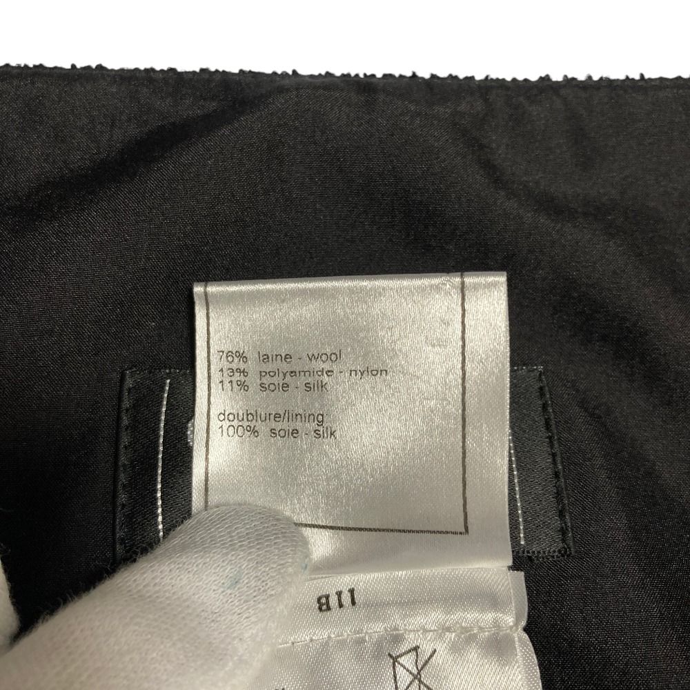 Chanel 07c CC Logo Button Tweed Skirt 34 Black — view 7