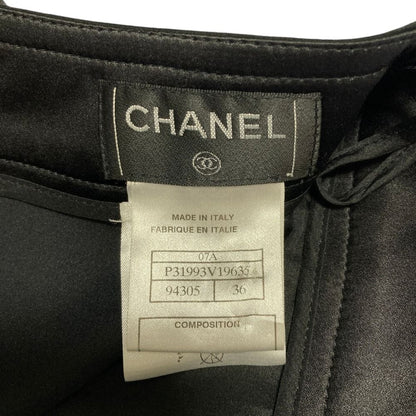 Chanel Silk Suede Skirt 36 Black — view 6