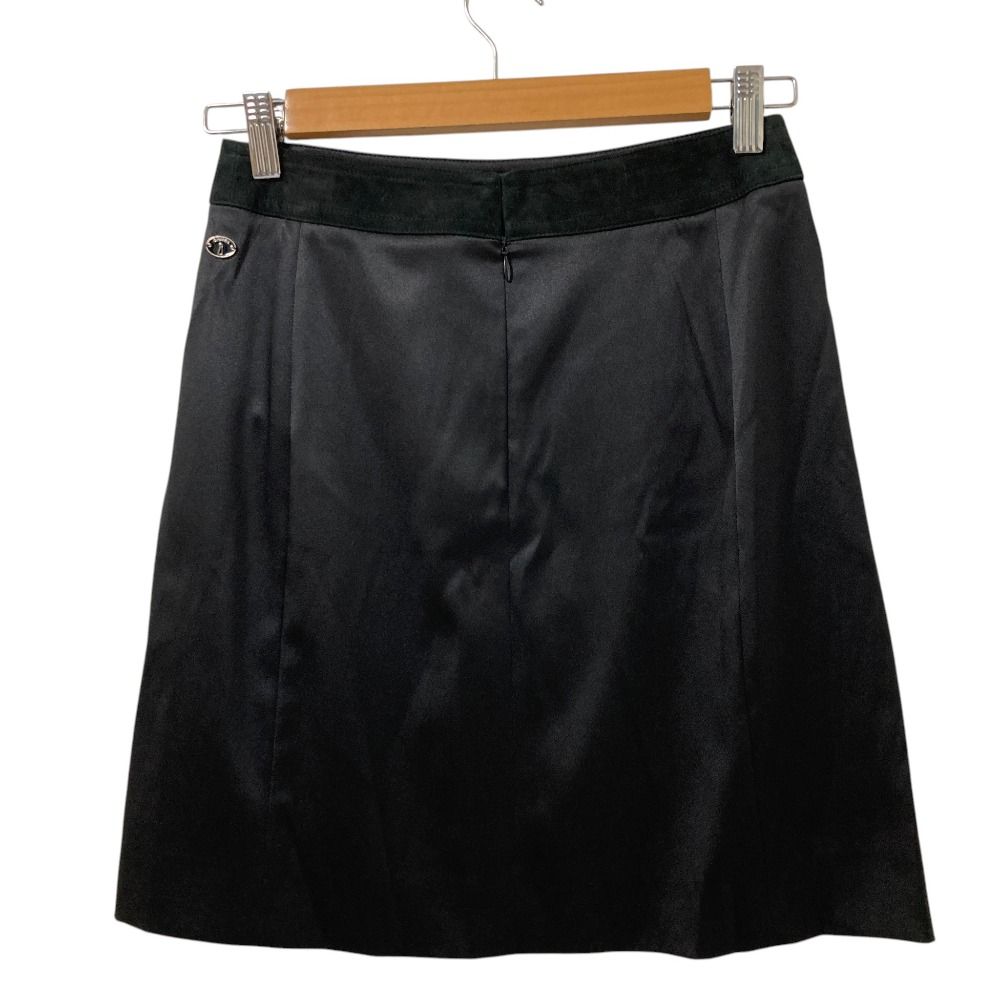 Chanel Silk Suede Skirt 36 Black — view 2