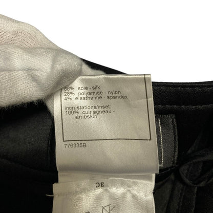 Chanel Silk Suede Skirt 36 Black — view 7