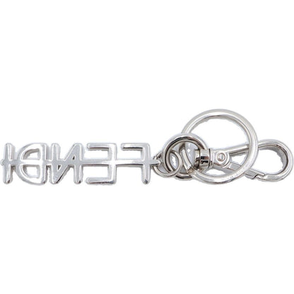 Fendi Graphy Logo Key Ring Key Holder Silver — view 2