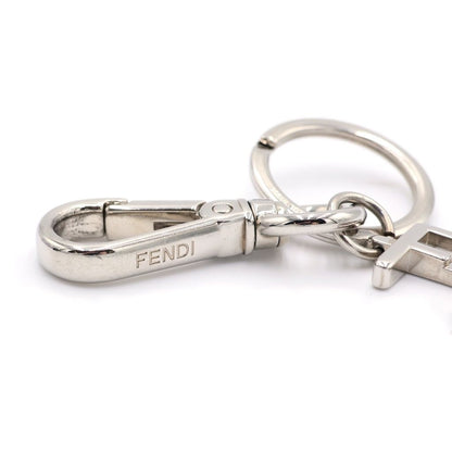 Fendi Graphy Logo Key Ring Key Holder Silver — view 5