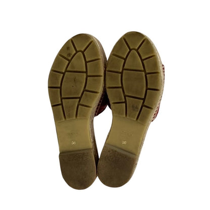 Gucci GG Marmont Leather Wedge Sole Sandals — view 4