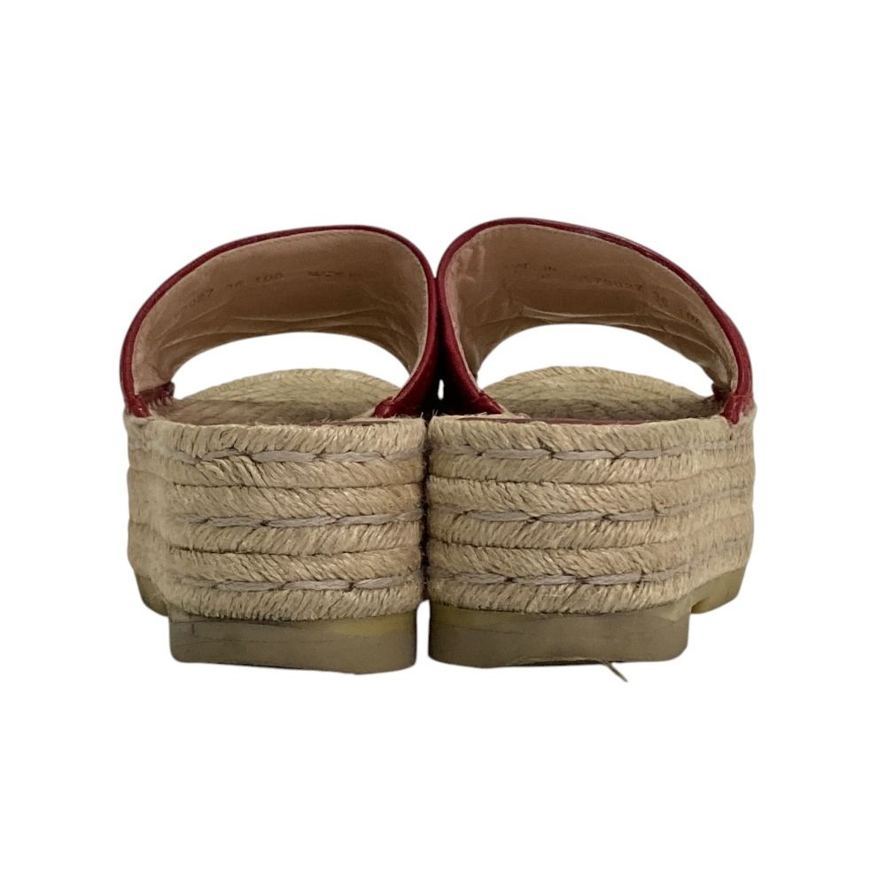 Gucci GG Marmont Leather Wedge Sole Sandals — view 3
