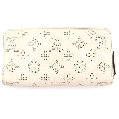 Louis Vuitton Monogram Mahina Zippy Wallet Blanc Card Case White Leather Silver — view 2