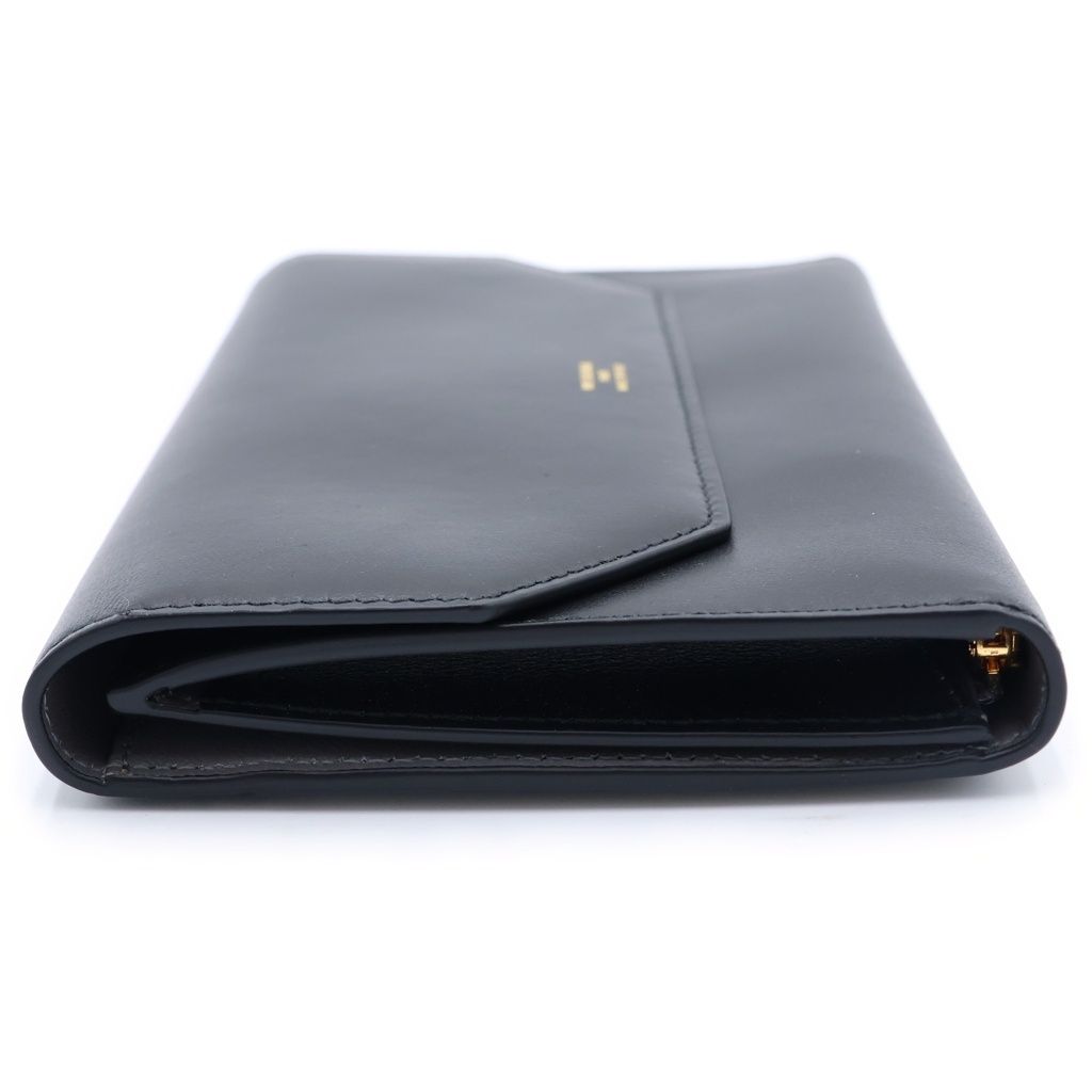 Balenciaga Envelope Slim Wallet Card Case Black Gray Leather — view 3