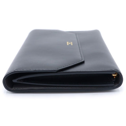 Balenciaga Envelope Slim Wallet Card Case Black Gray Leather — view 3