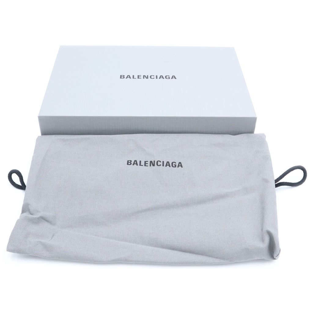 Balenciaga Envelope Slim Wallet Card Case Black Gray Leather — view 6