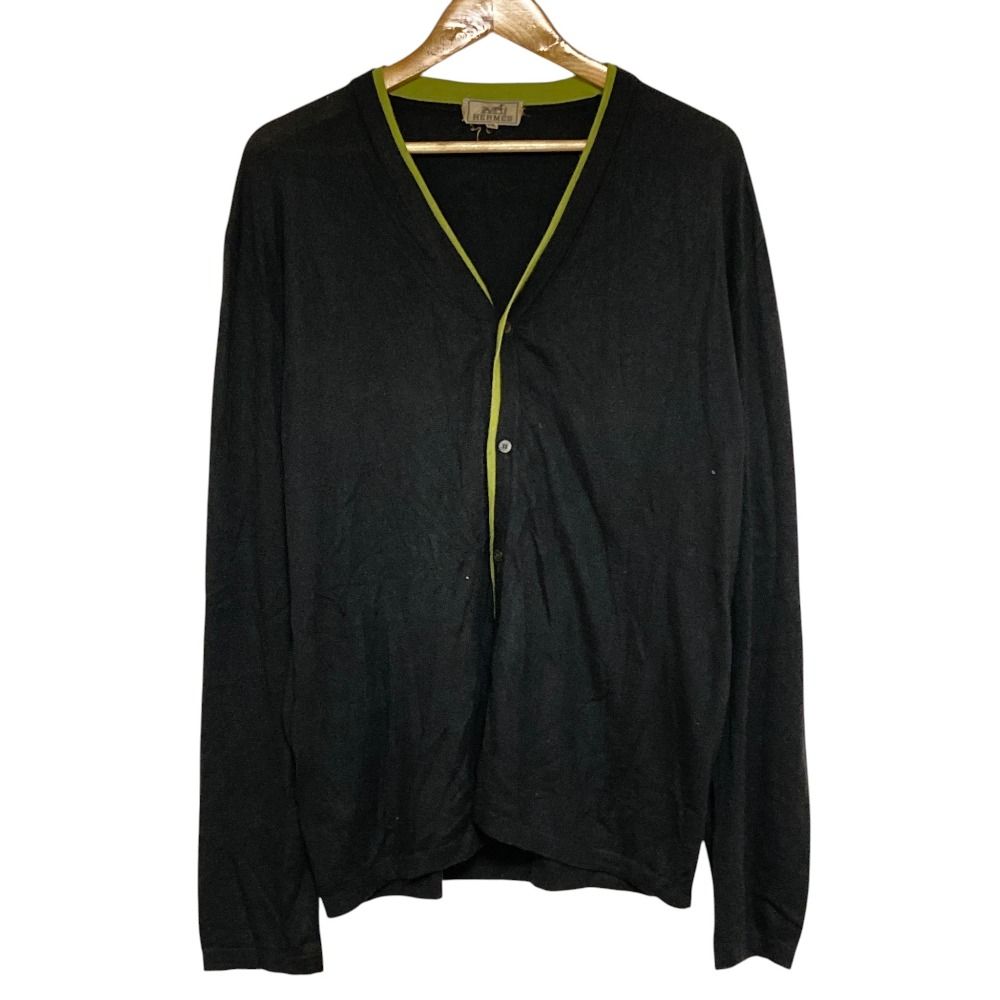 Hermes Cashmere Knit Cardigan XXL Dark Gray