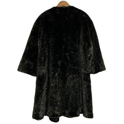 Dior Pret a Porter Lame Boa Coat 9 Black — view 2