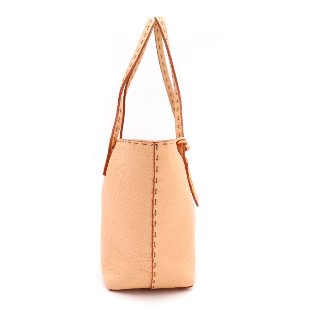 Fendi Selleria Leather Mini Tote Beige — view 3
