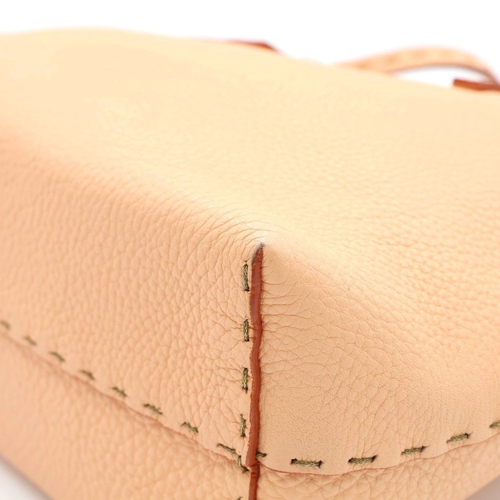 Fendi Selleria Leather Mini Tote Beige — view 6