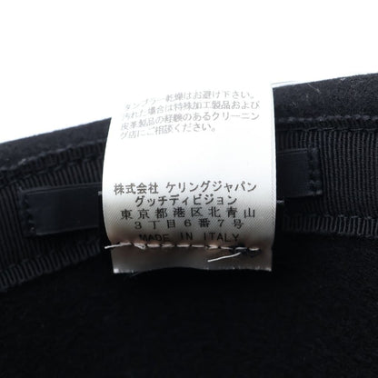Gucci Interlocking Wool Folded Hat Black — view 8