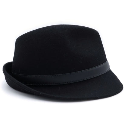 Gucci Interlocking Wool Folded Hat Black — view 3