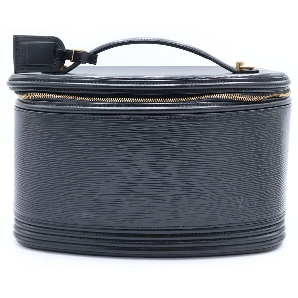 Louis Vuitton Epi Nice Vanity Handbag Case Black Noir Leather Gold