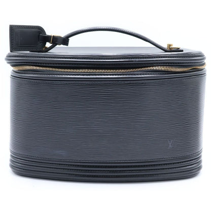 Louis Vuitton Epi Nice Vanity Handbag Case Black Noir Leather Gold