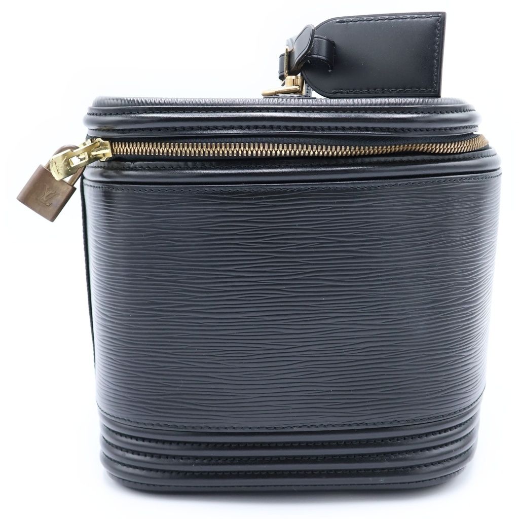 Louis Vuitton Epi Nice Vanity Handbag Case Black Noir Leather Gold — view 3