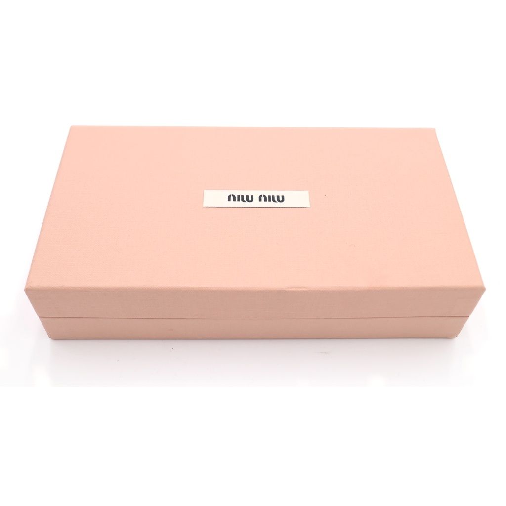 Miu Miu Matelasse Wallet Card Case Pink Leather Gold — view 6
