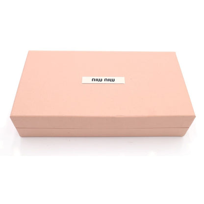 Miu Miu Matelasse Wallet Card Case Pink Leather Gold — view 6