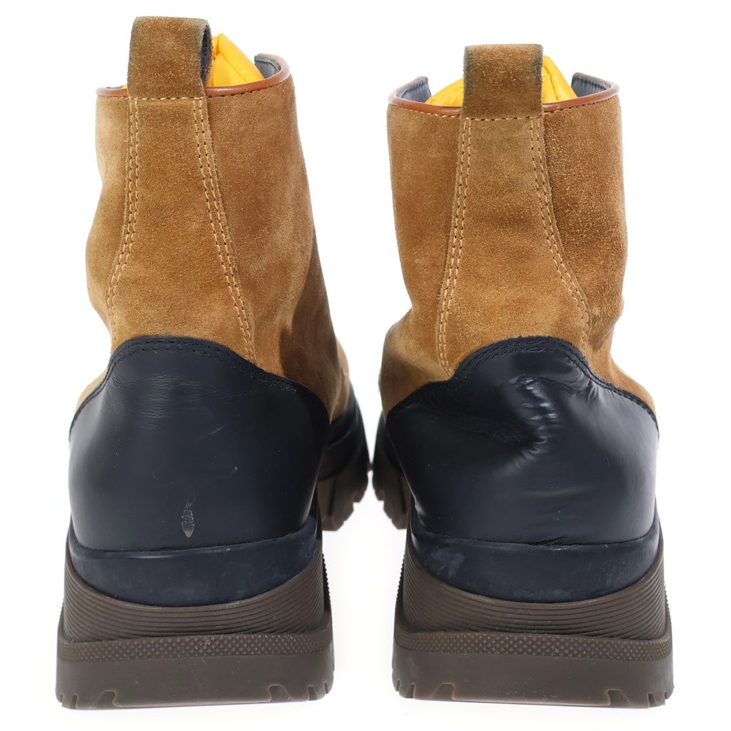 Moncler Ulysse Suede Leather Hiking Boots Ankle Beige — view 3