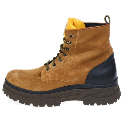 Moncler Ulysse Suede Leather Hiking Boots Ankle Beige