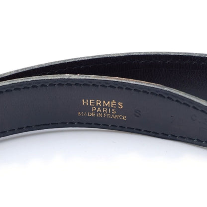 Hermes Constance Leather Belt Red Black Box Calf 70 S Gold — view 6