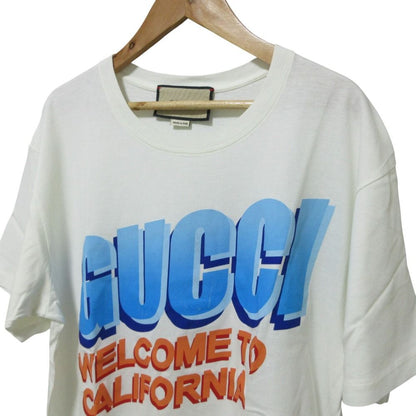 Gucci Logo Print Short Sleeve T-Shirt XS White — view 4