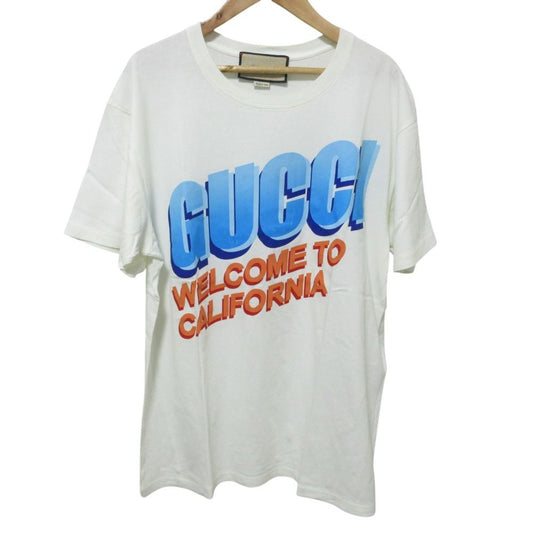 Gucci Logo Print Short Sleeve T-Shirt XS White