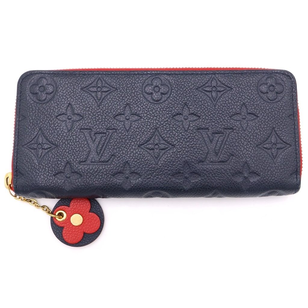 Louis Vuitton Monogram Empreinte Portefeuille Clemence Marie Nuit Wallet Card