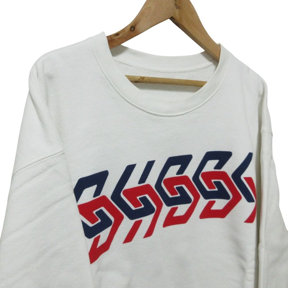 Gucci Geometric Logo Print Crew Neck Sweatshirt S White — view 3