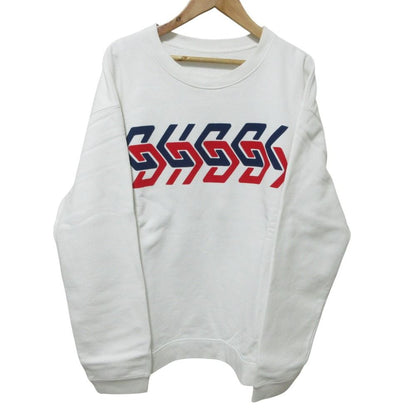 Gucci Geometric Logo Print Crew Neck Sweatshirt S White