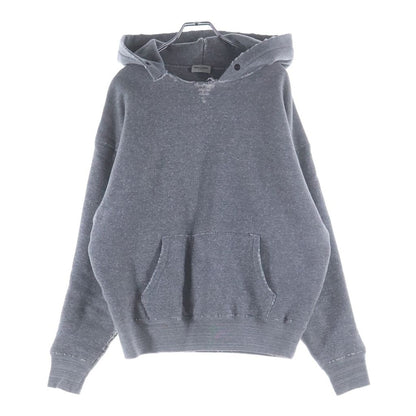 Saint Laurent Paris Distressed Pullover Hoodie Gray — view 2