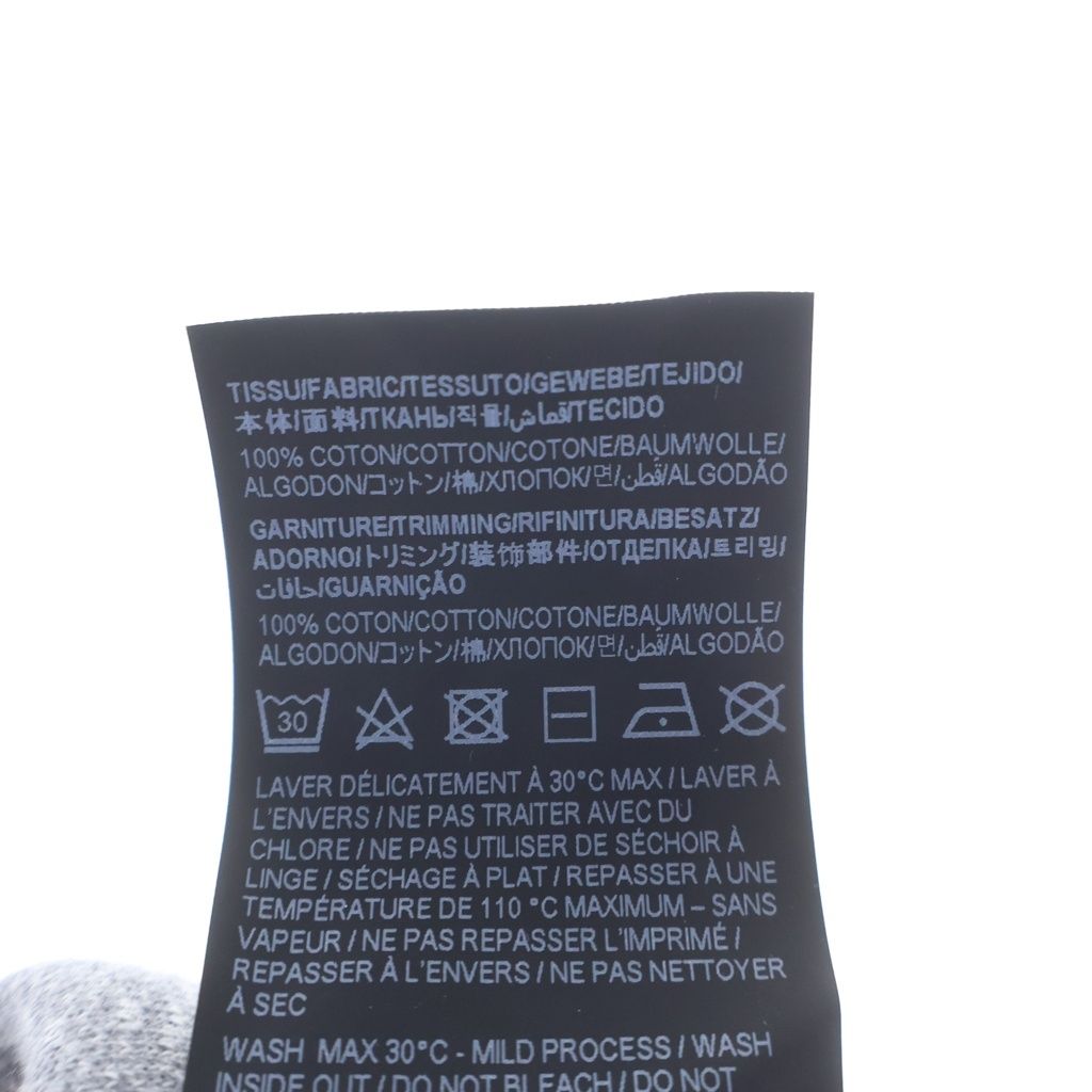 Saint Laurent Paris Distressed Pullover Hoodie Gray — view 7
