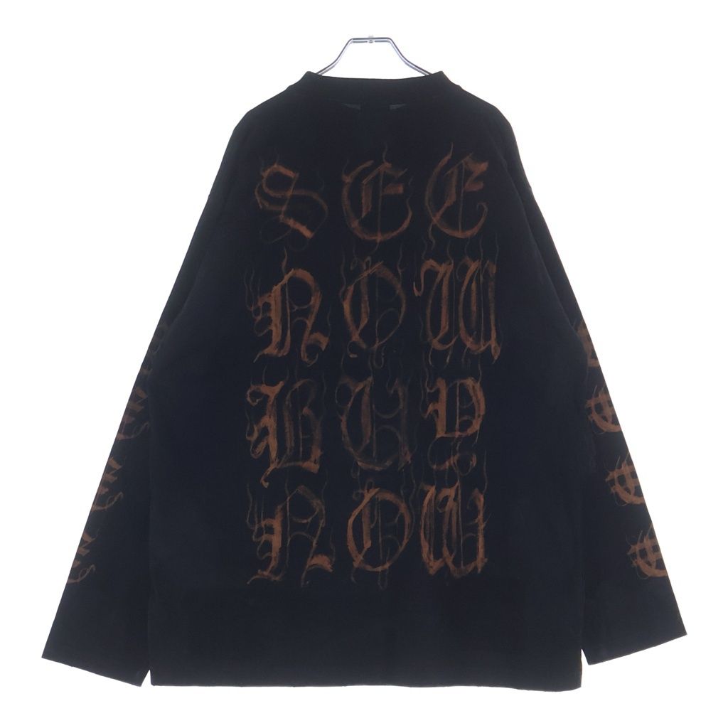 Balenciaga Heavy Metal Long Sleeve T-Shirt Logo Distressed Crew Neck Long — view 2